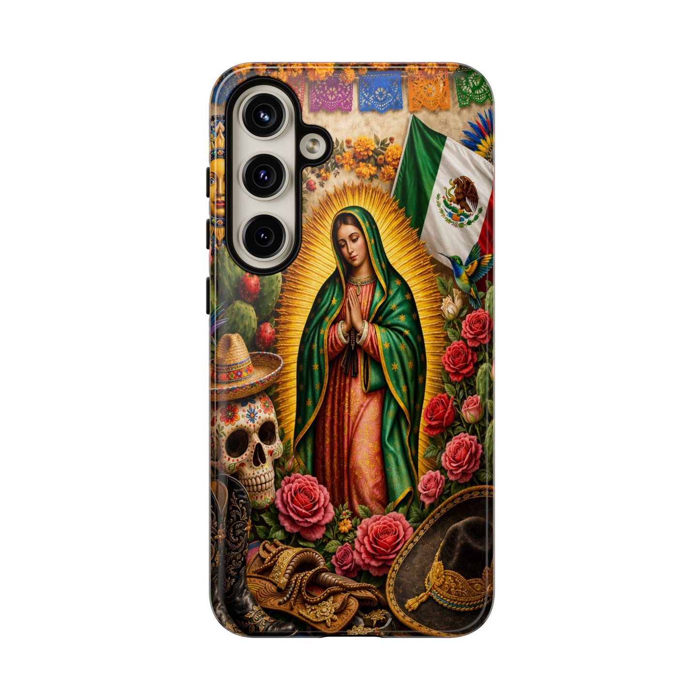 Virgen de Guadalupe Phone Case Mexican Floral iPhone Samsung Pixel Case