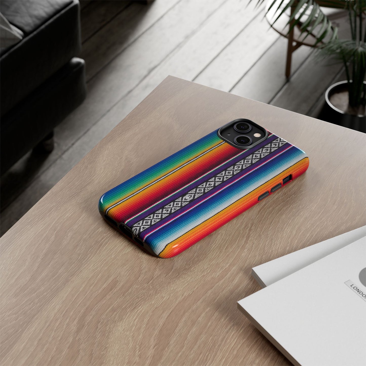 Serape Stripe Phone Case – Colorful Mexican Blanket Pattern Tough Case