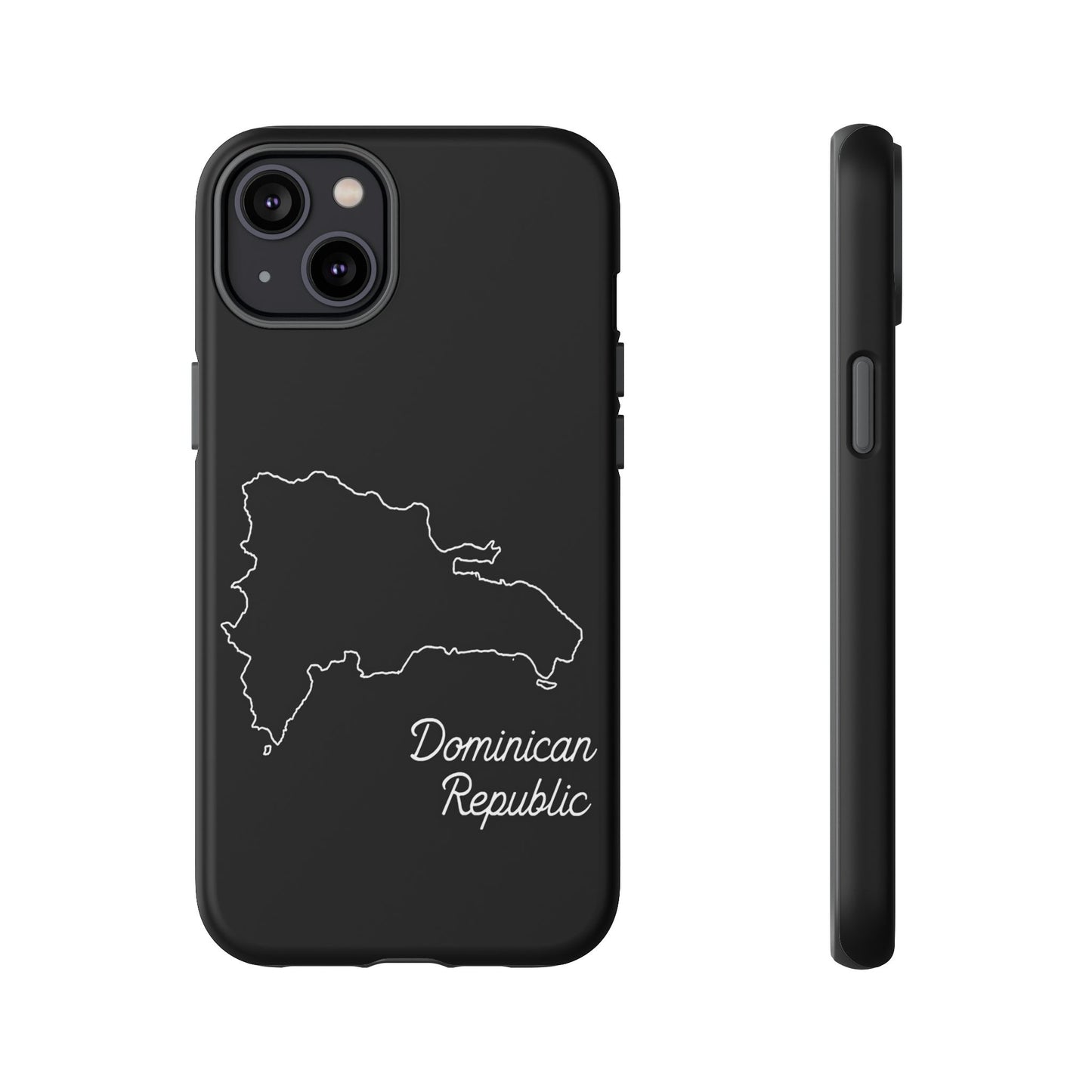 Dominican Republic Outline Phone Case – Minimal Country Map Tough Case (iPhone, Samsung, Pixel)