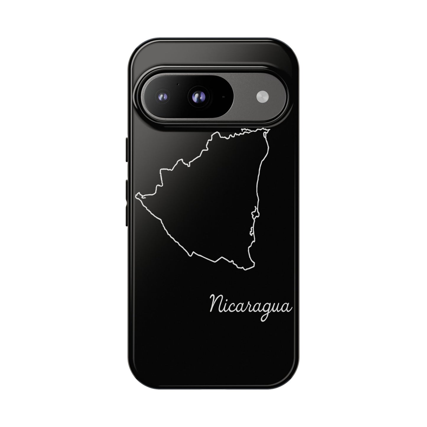 Nicaragua Outline Phone Case – Minimal Country Map Tough Case (iPhone, Samsung, Pixel)