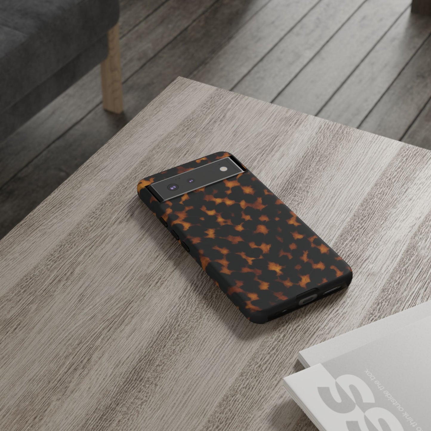 Tortoiseshell Pattern Tough Phone Case | Classic Leopard-Style Protective Cover
