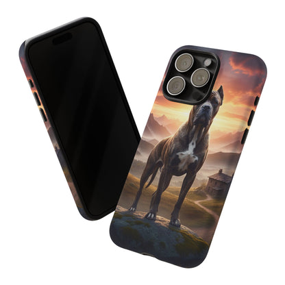 Cane Corso Phone Case – Guard Dog Sunset Tough Case (iPhone, Samsung, Pixel) | Dog Lover Gift