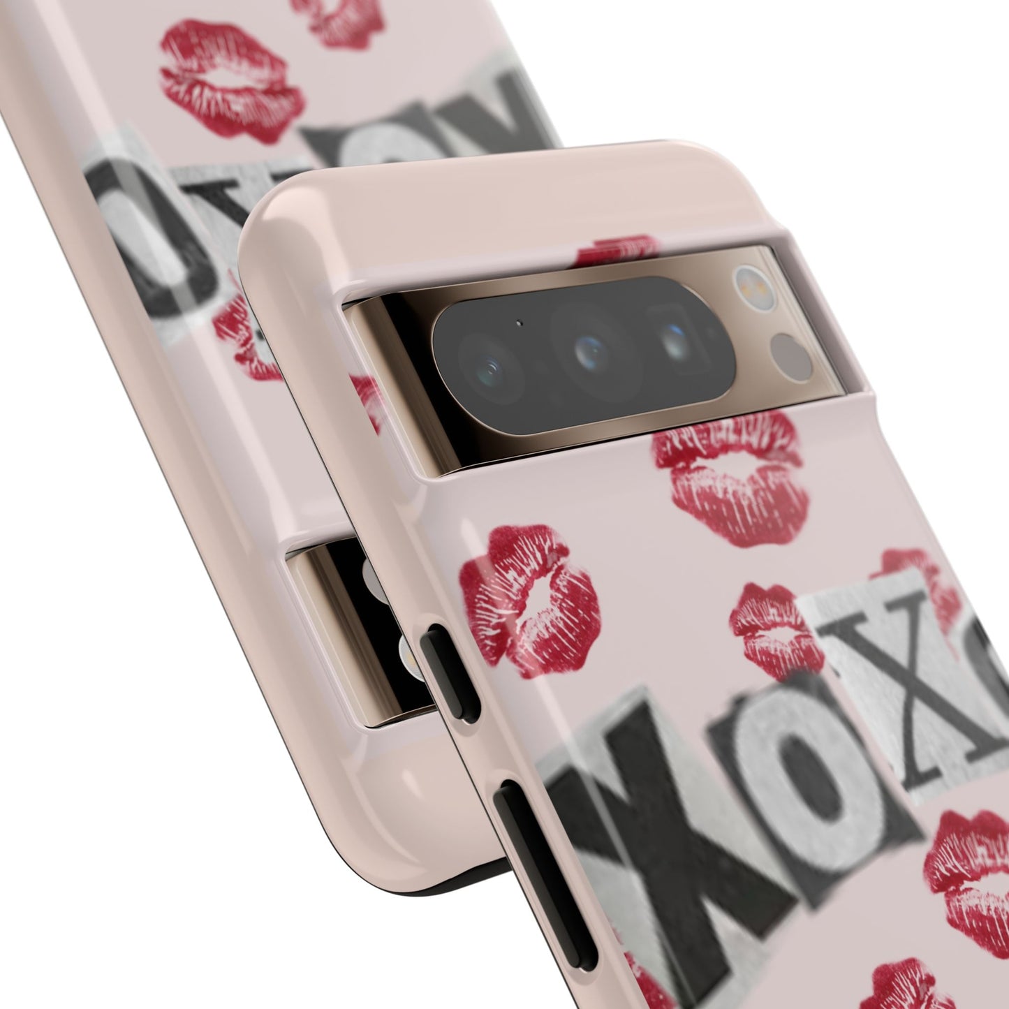 XOXO Kiss Print Phone Case | Coquette Valentine Aesthetic | Cute Pink Lipstick Kiss Tough Case for iPhone & Samsung