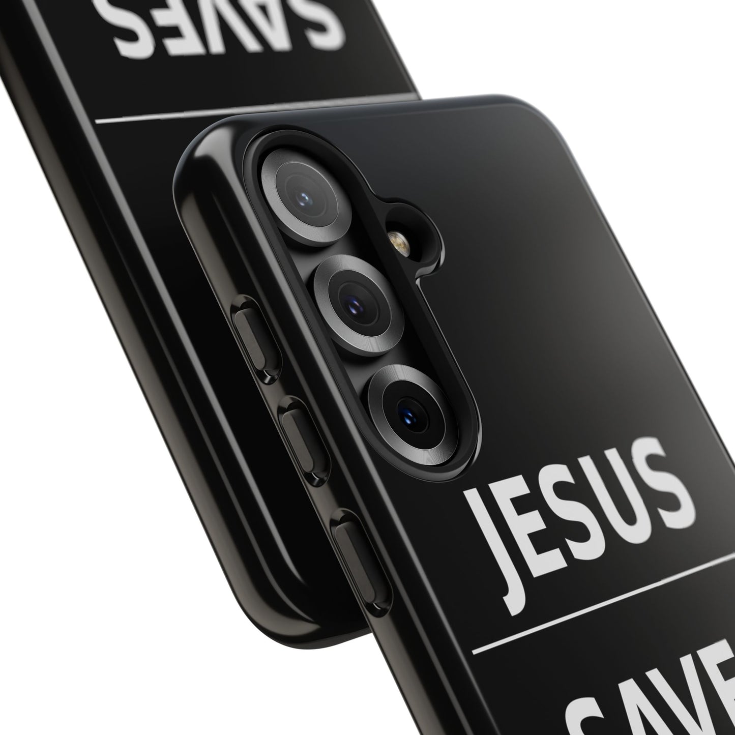 Jesus Saves Phone Case Christian Religious Minimalist Black Tough Cover