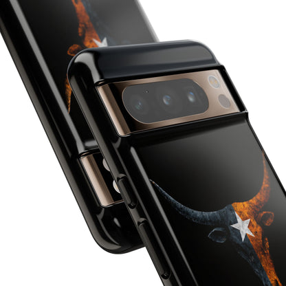 Texas Longhorn Skull Phone Case Western Cowboy Bull iPhone Samsung Cover