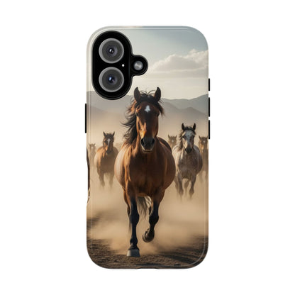 Running Horses Phone Case | Wild Mustang Herd Tough Protective Cover