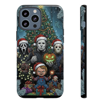 Christmas Horror Phone Case – Festive Slasher Collage Tough Case (iPhone, Samsung, Pixel)