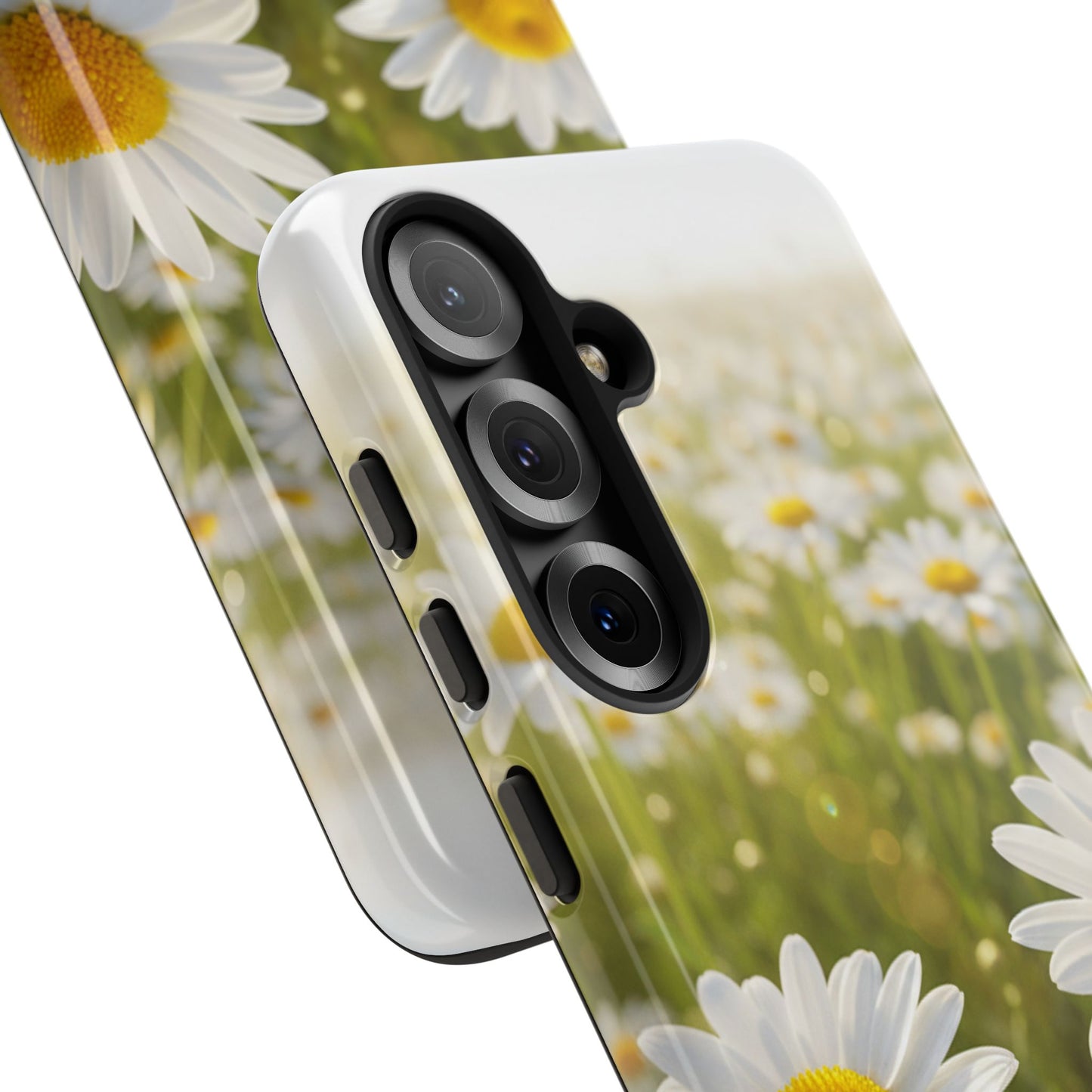 Daisy Phone Case – Floral Spring Field Tough Protective Case (iPhone, Samsung, Pixel)
