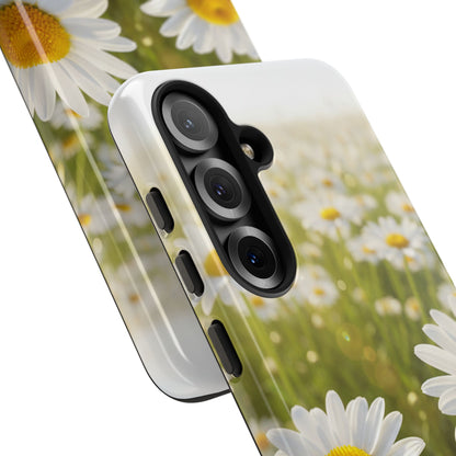 Daisy Phone Case – Floral Spring Field Tough Protective Case (iPhone, Samsung, Pixel)