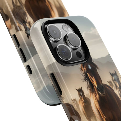 Running Horses Phone Case – Wild Mustang Herd Tough Case (iPhone, Samsung, Pixel)