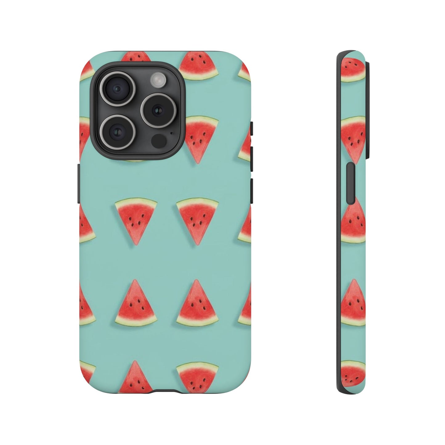 Watermelon Phone Case – Pastel Blue Summer Fruit Tough Case (iPhone, Samsung, Pixel)