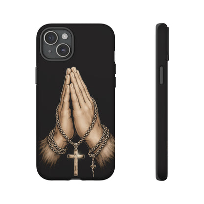 Praying Hands Cross Phone Case – Christian Faith Scripture Cover