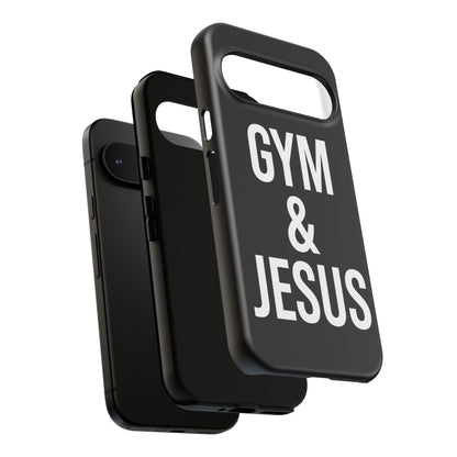 Gym & Jesus Phone Case Christian Faith Workout Gym Motivation Case