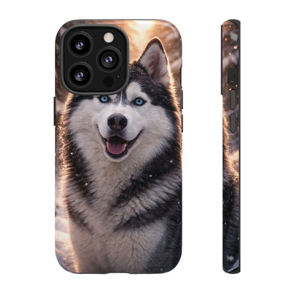 Siberian Husky Tough Phone Case | Blue Eyes Dog Cover Protective iPhone Case