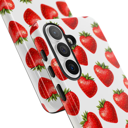 Cute Strawberry Phone Case – Aesthetic Fruit Pattern Protective Cover for Iphone, Samsung Galaxy and Pixel
