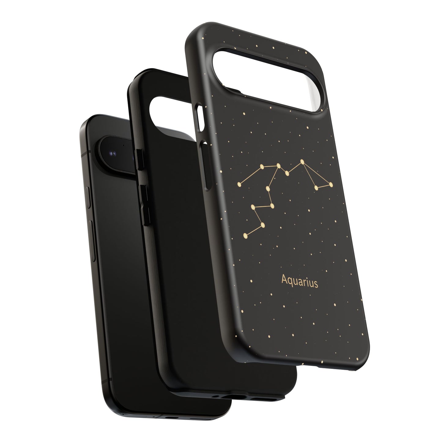 Aquarius Zodiac Constellation Phone Case – Luxe Gold Celestial Cover