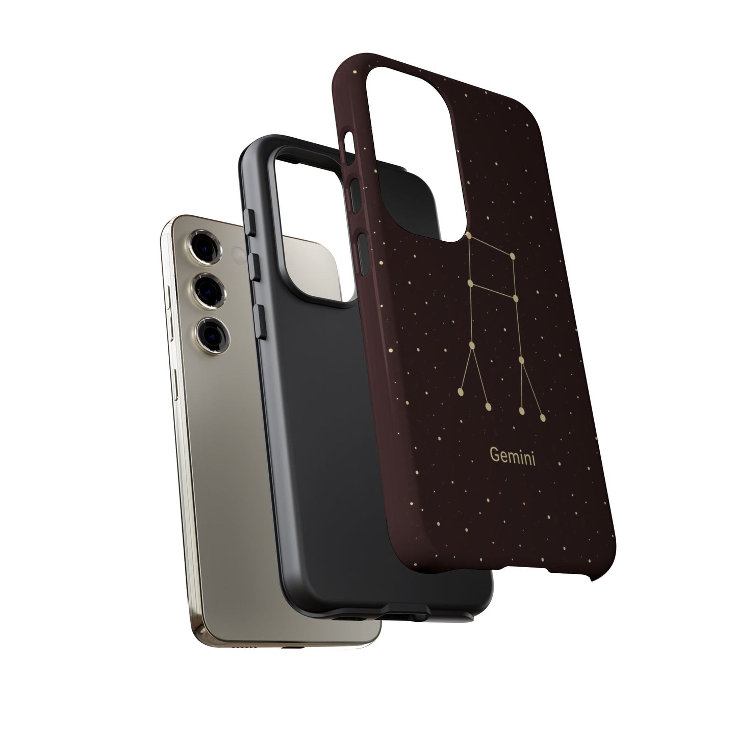 Gemini Zodiac Constellation Phone Case – Luxe Gold Celestial Cover