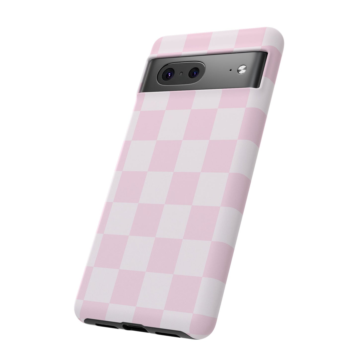 Pink Checkerboard Phone Case | Aesthetic Tough Protective Case