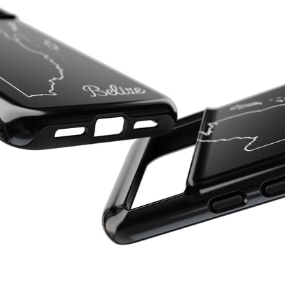 Belize Outline Phone Case – Minimal Country Map Tough Case (iPhone, Samsung, Pixel)
