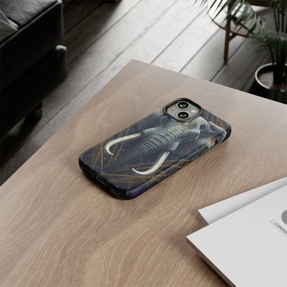 Elephant Mandala Phone Case – Black and Gold Spiritual Elephant Tough Protective Case