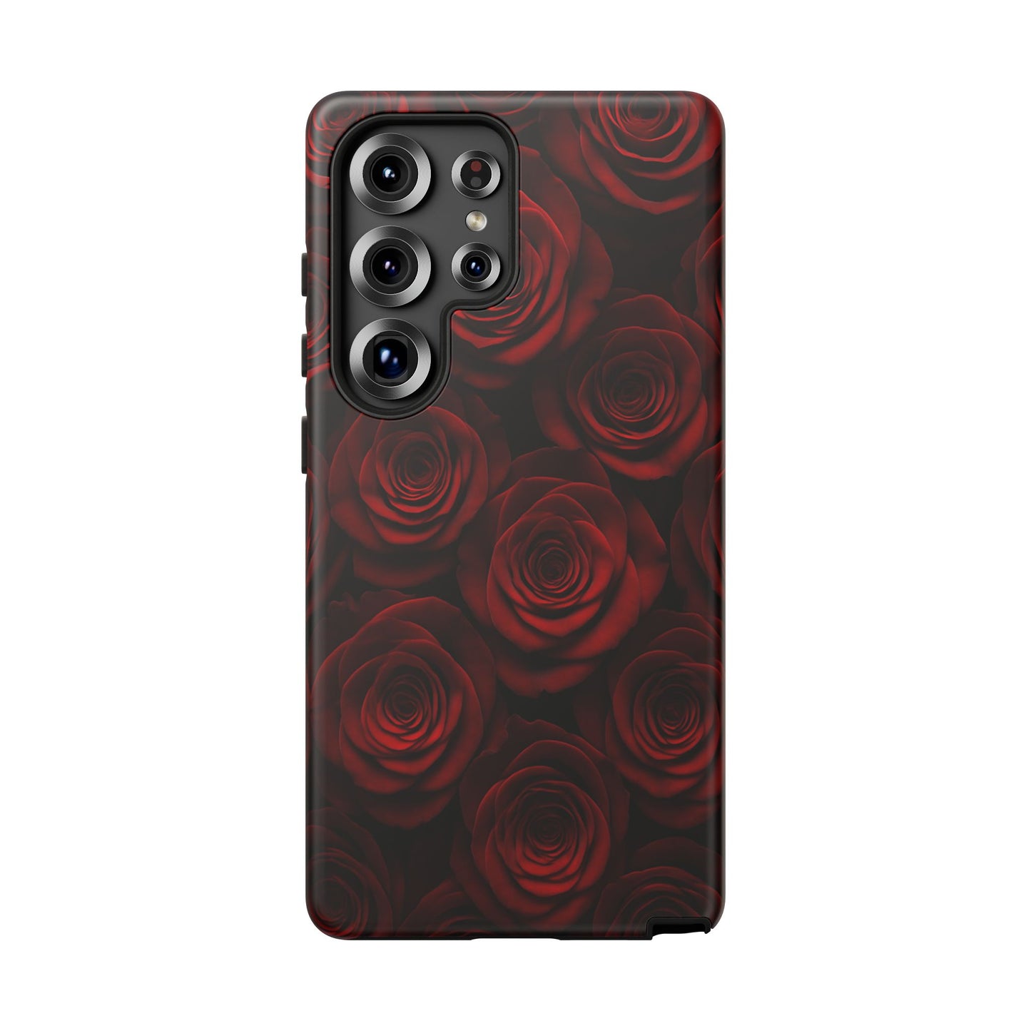 Dark Red Rose Phone Case – Gothic Floral Tough Case (iPhone, Samsung, Pixel)