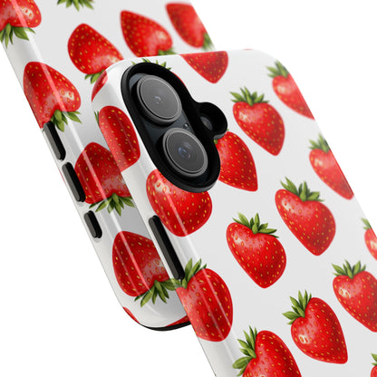 Cute Strawberry Phone Case – Aesthetic Fruit Pattern Protective Cover for Iphone, Samsung Galaxy and Pixel
