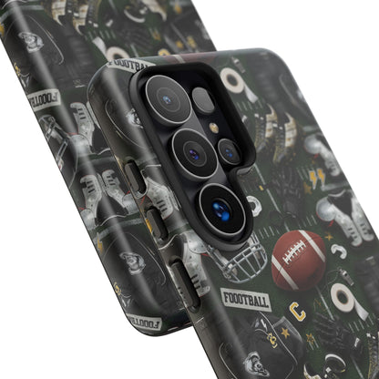 Football Pattern Phone Case – Sports Fan Tough Protective Game Day Case