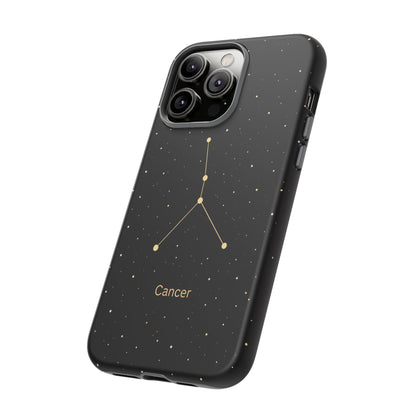 Cancer Zodiac Constellation Phone Case – Luxe Gold Celestial Cover