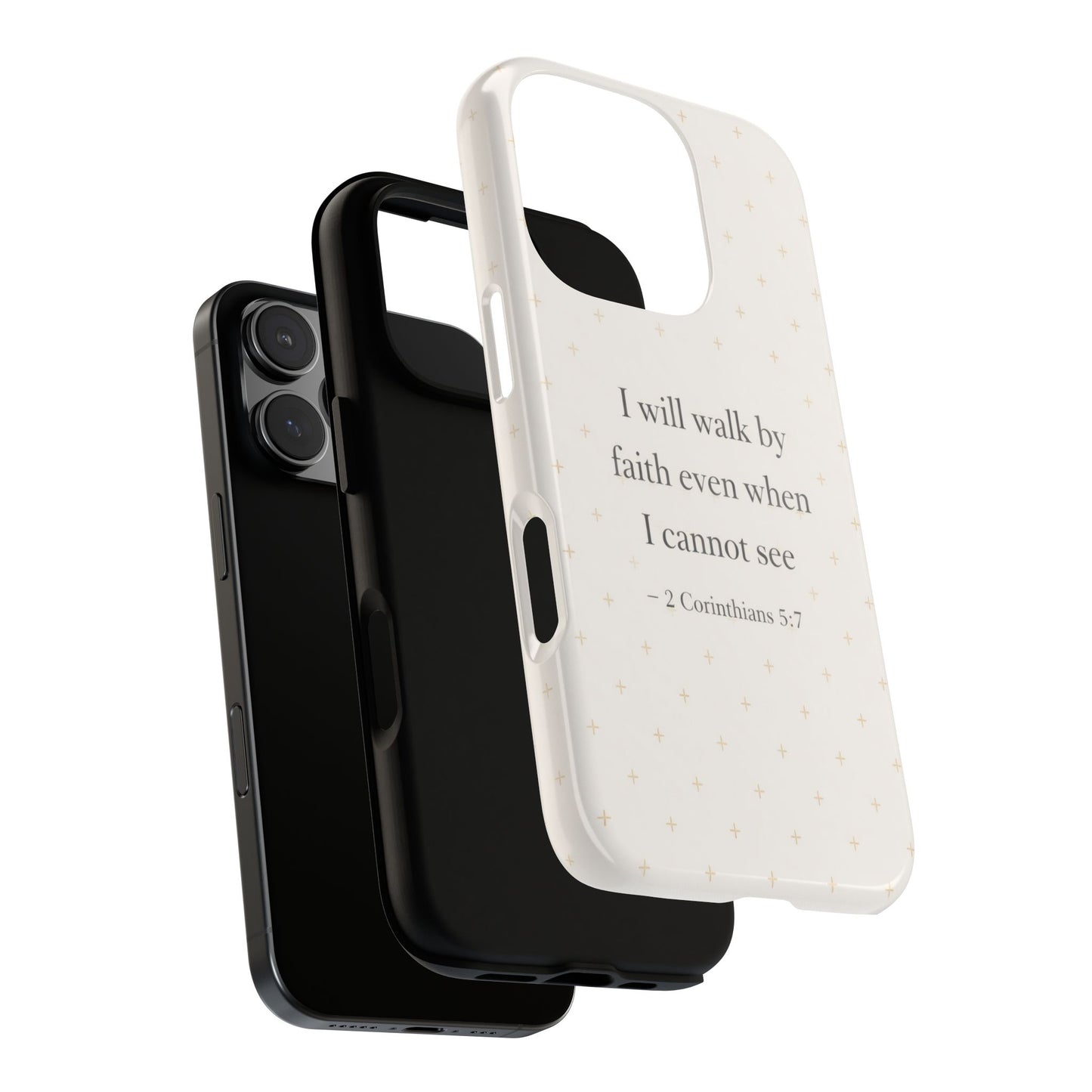 Walk by Faith Phone Case 2 Corinthians 5:7 Christian Bible Cover