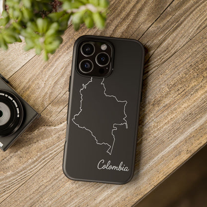 Colombia Outline Phone Case – Minimal Country Map Tough Case (iPhone, Samsung, Pixel)