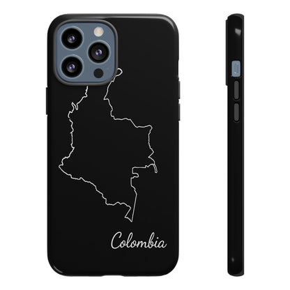 Colombia Outline Phone Case – Minimal Country Map Tough Case (iPhone, Samsung, Pixel)