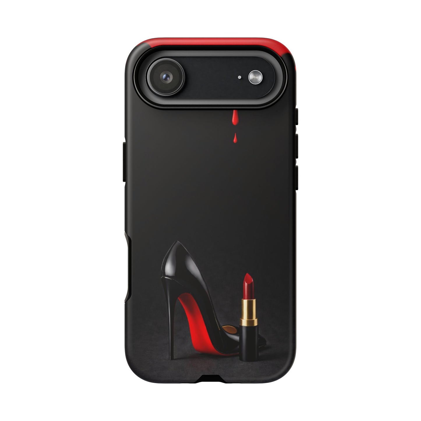 Dark Feminine Red Drip Phone Case – Gothic Glam Tough Cover