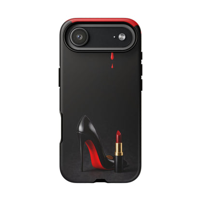 Dark Feminine Red Drip Phone Case – Gothic Glam Tough Cover