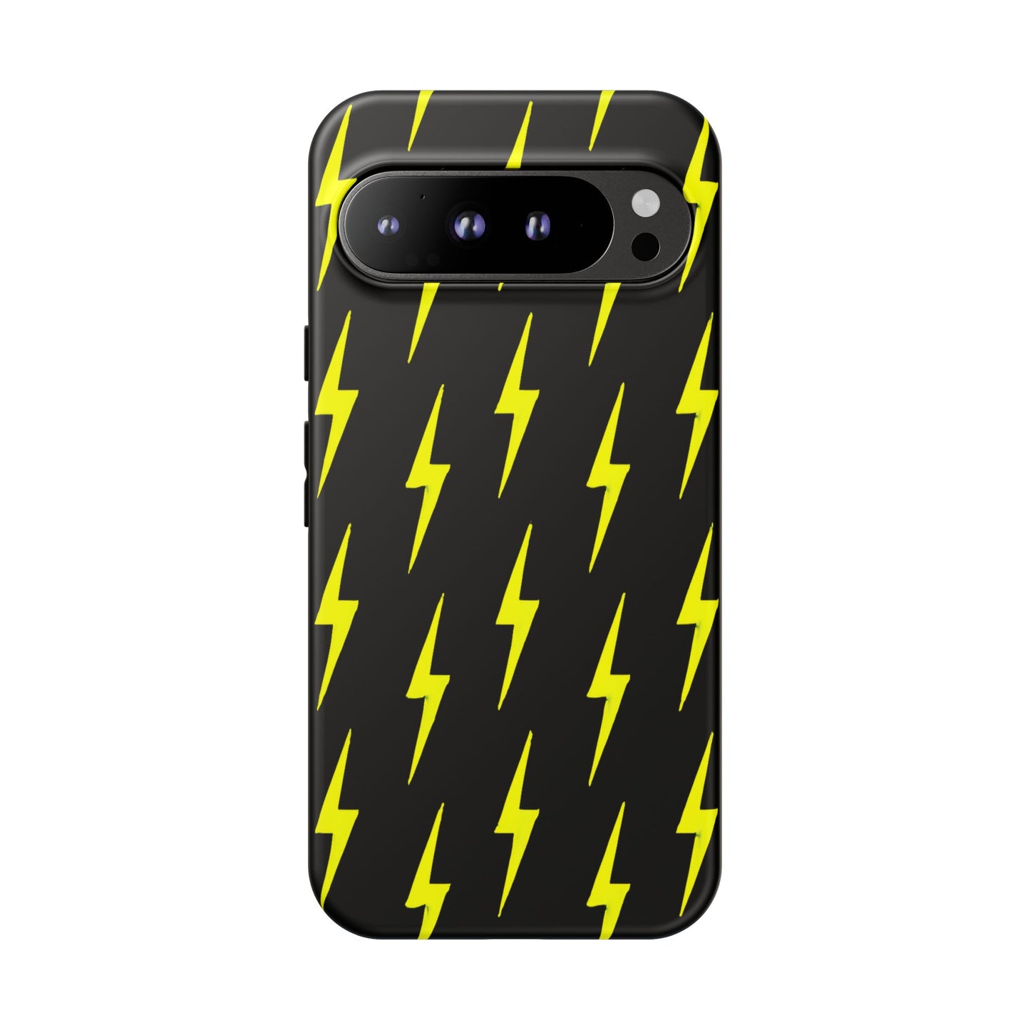 Yellow Lightning Bolt Tough Phone Case | Bold Electric Pattern Case for Iphone, Samsung Galaxy and Pixel
