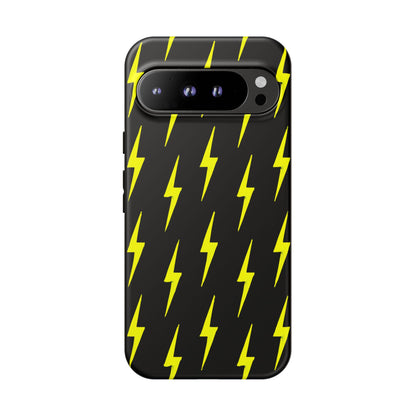 Yellow Lightning Bolt Tough Phone Case | Bold Electric Pattern Case for Iphone, Samsung Galaxy and Pixel