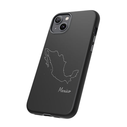 Mexico Outline Phone Case – Minimal Country Map Tough Case (iPhone, Samsung, Pixel)