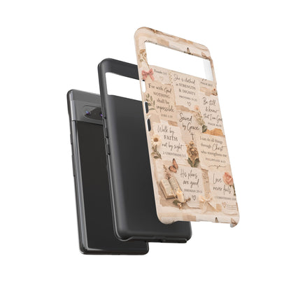 Christian Bible Verse Phone Case | Faith Scripture Aesthetic Floral Christian Case