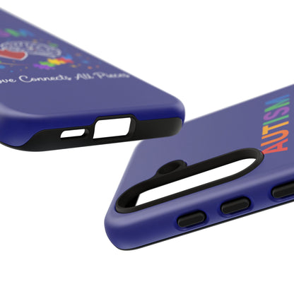 Autism Awareness Tough Case – "Love Connects All Pieces" Phone Case for Iphone, Samsung Galaxy and Pixel