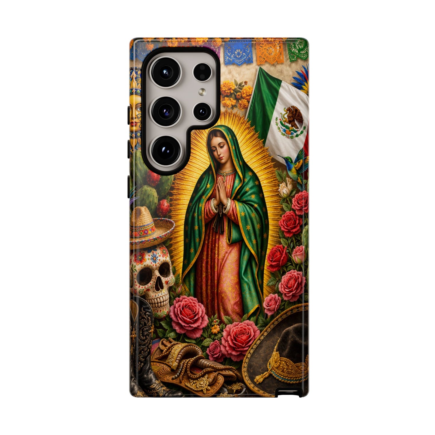 Virgen de Guadalupe Phone Case Mexican Floral iPhone Samsung Pixel Case