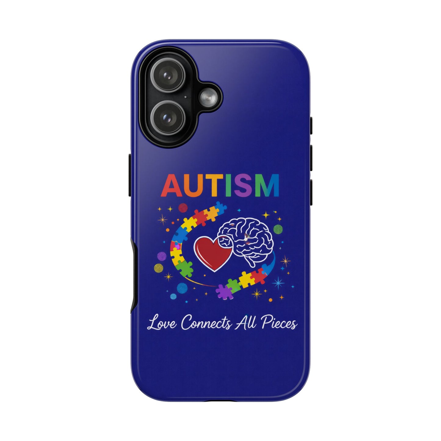 Autism Awareness Tough Case – "Love Connects All Pieces" Phone Case for Iphone, Samsung Galaxy and Pixel