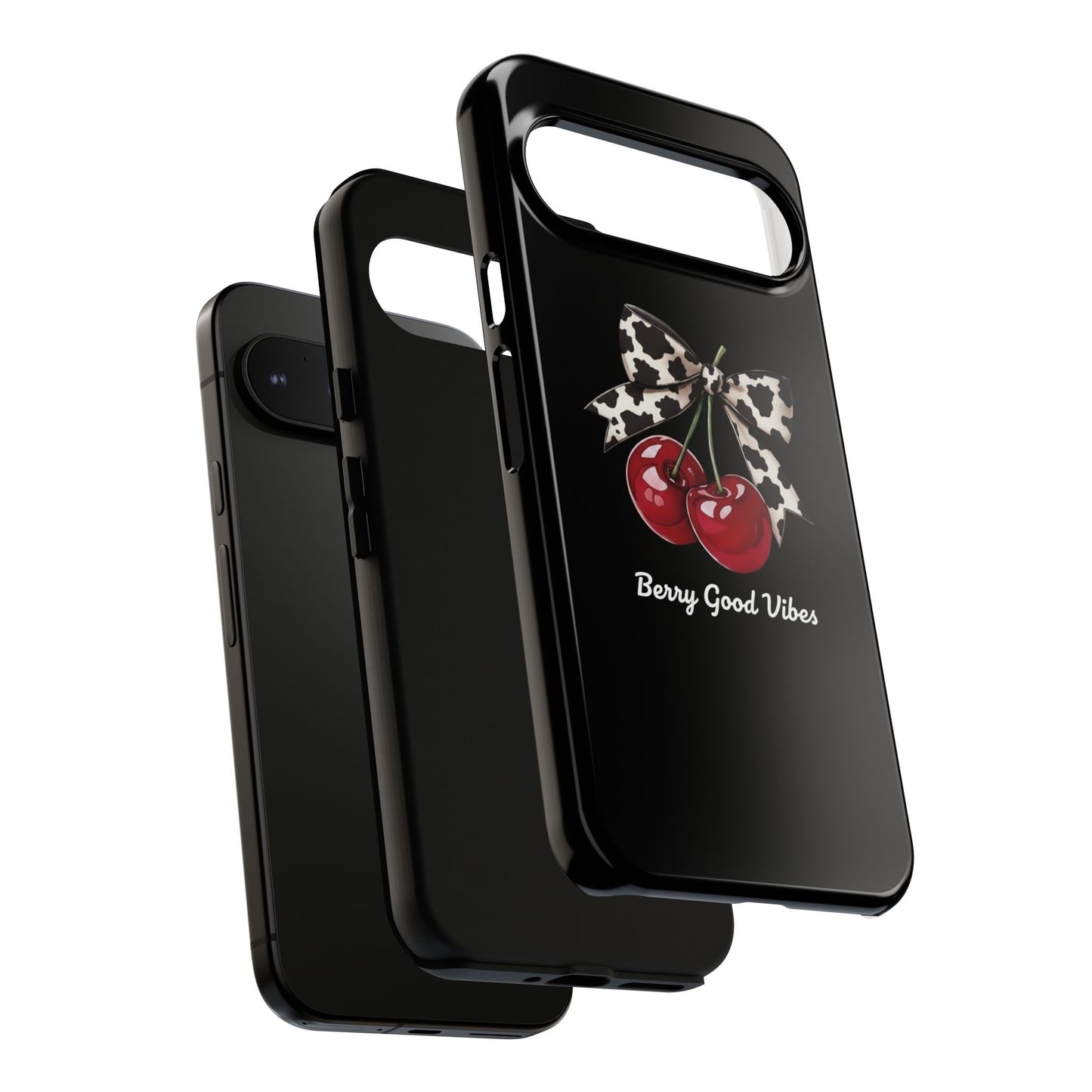 Cherry Cow Print Phone Case | Coquette Bow Aesthetic iPhone & Samsung Tough Case