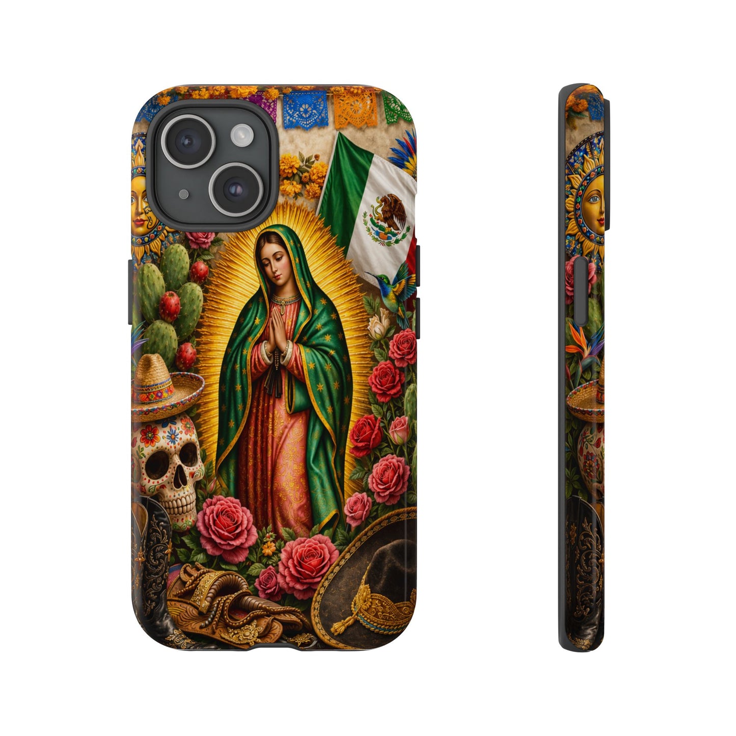 Virgen de Guadalupe Phone Case Mexican Floral iPhone Samsung Pixel Case