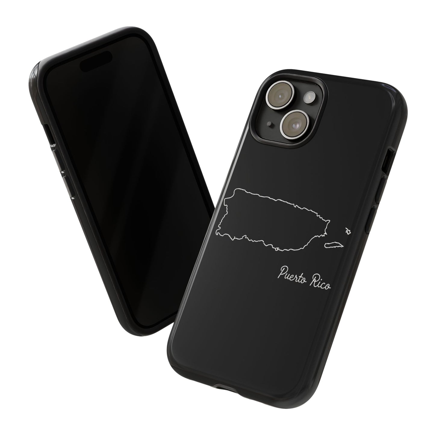 Puerto Rico Outline Phone Case – Minimal Country Map Tough Case (iPhone, Samsung, Pixel)