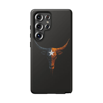 Texas Longhorn Skull Phone Case Western Cowboy Bull iPhone Samsung Cover