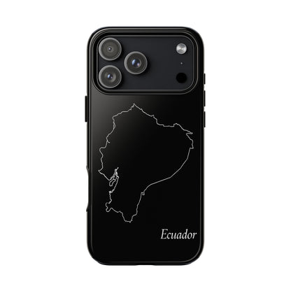 Ecuador Outline Phone Case – Minimal Country Map Tough Case (iPhone, Samsung, Pixel)