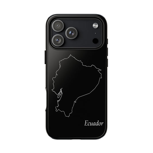 Ecuador Outline Phone Case – Minimal Country Map Tough Case (iPhone, Samsung, Pixel)