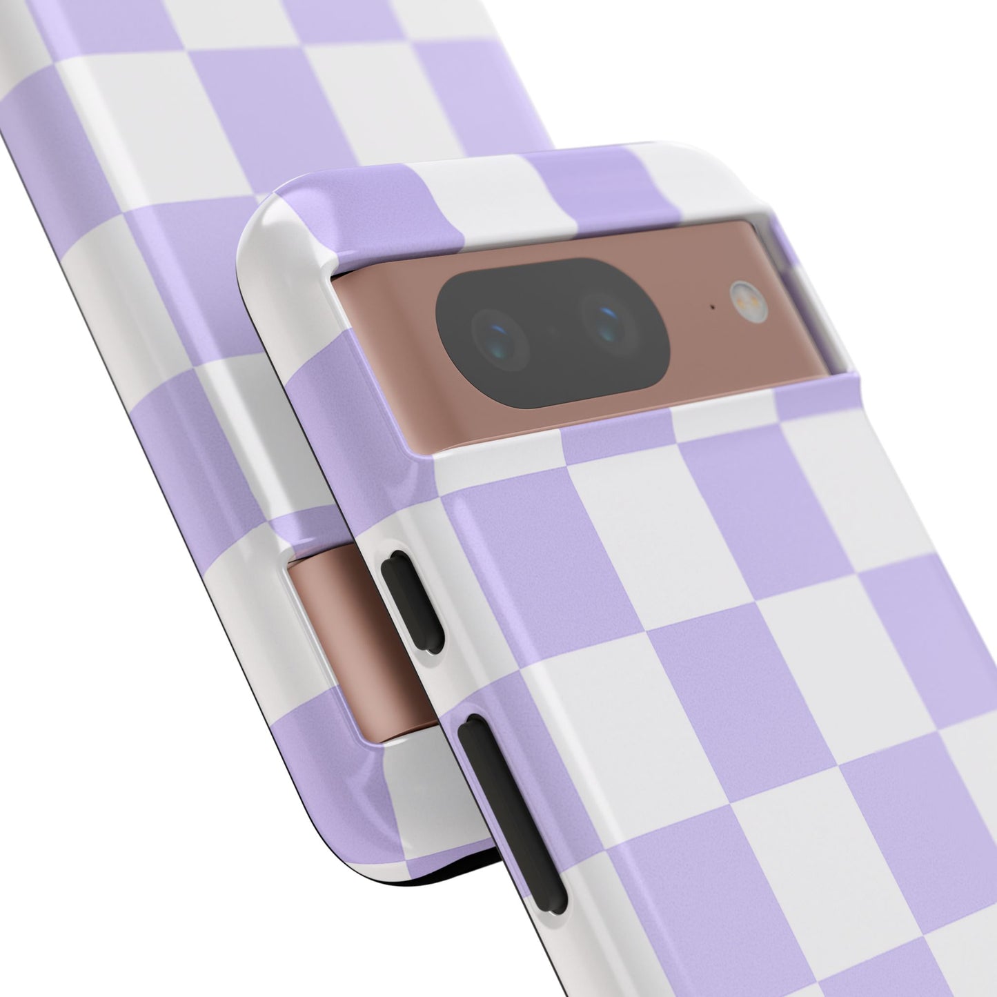 Lavender Checkerboard Phone Case | Pastel Aesthetic Checkered iPhone & Samsung Tough Case