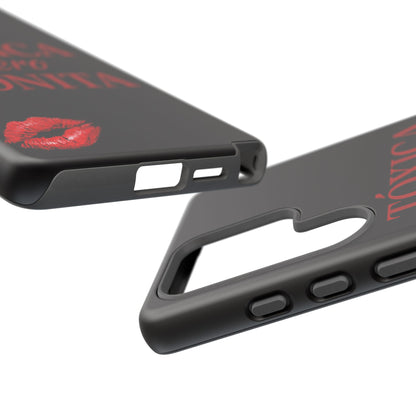 Toxica Pero Bonita Phone Case, Latina Quote Case, Red Lips Aesthetic, Spanish Saying Case, Trendy Tough Cover