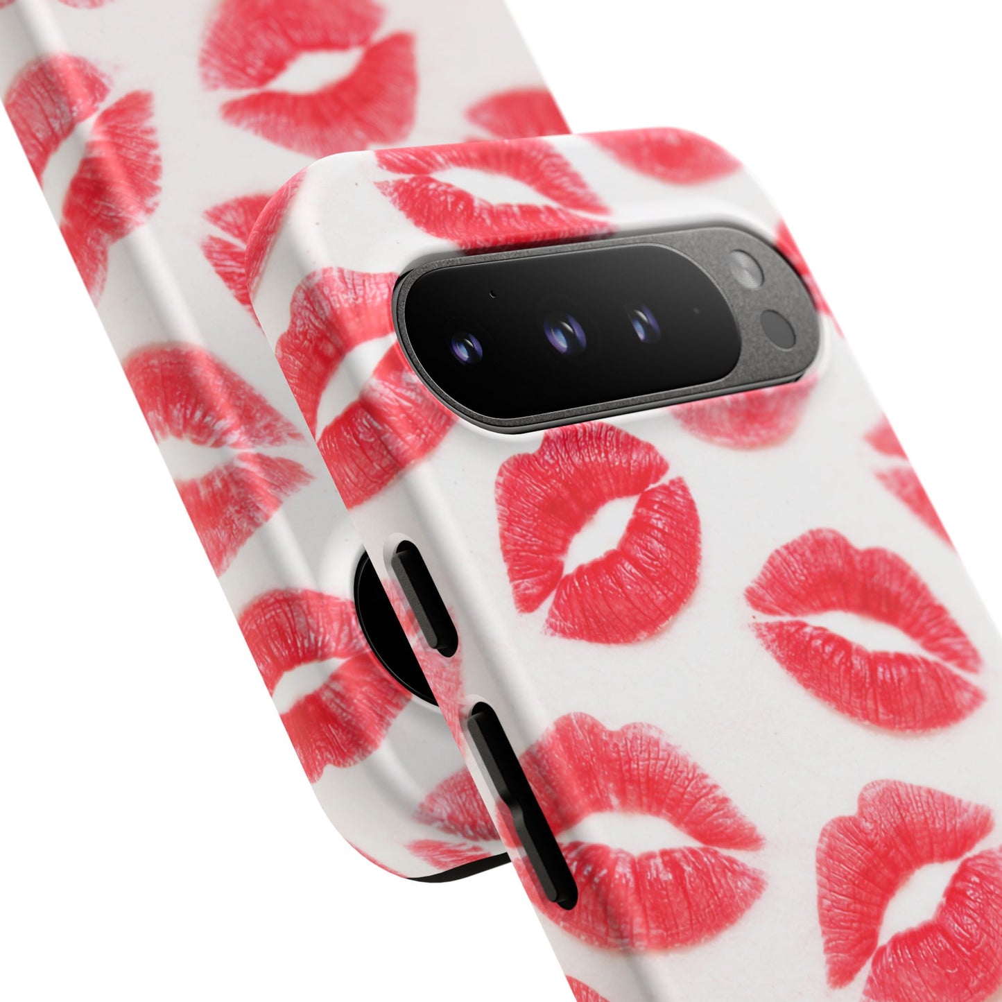 Red Lipstick Kiss Phone Case – Sexy Lip Print Pattern Tough Protective Cover