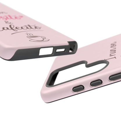 I Run on Diosito y Cafecito Phone Case, Pink Aesthetic Latina Faith Coffee Case, Girly Protective iPhone Samsung Cover
